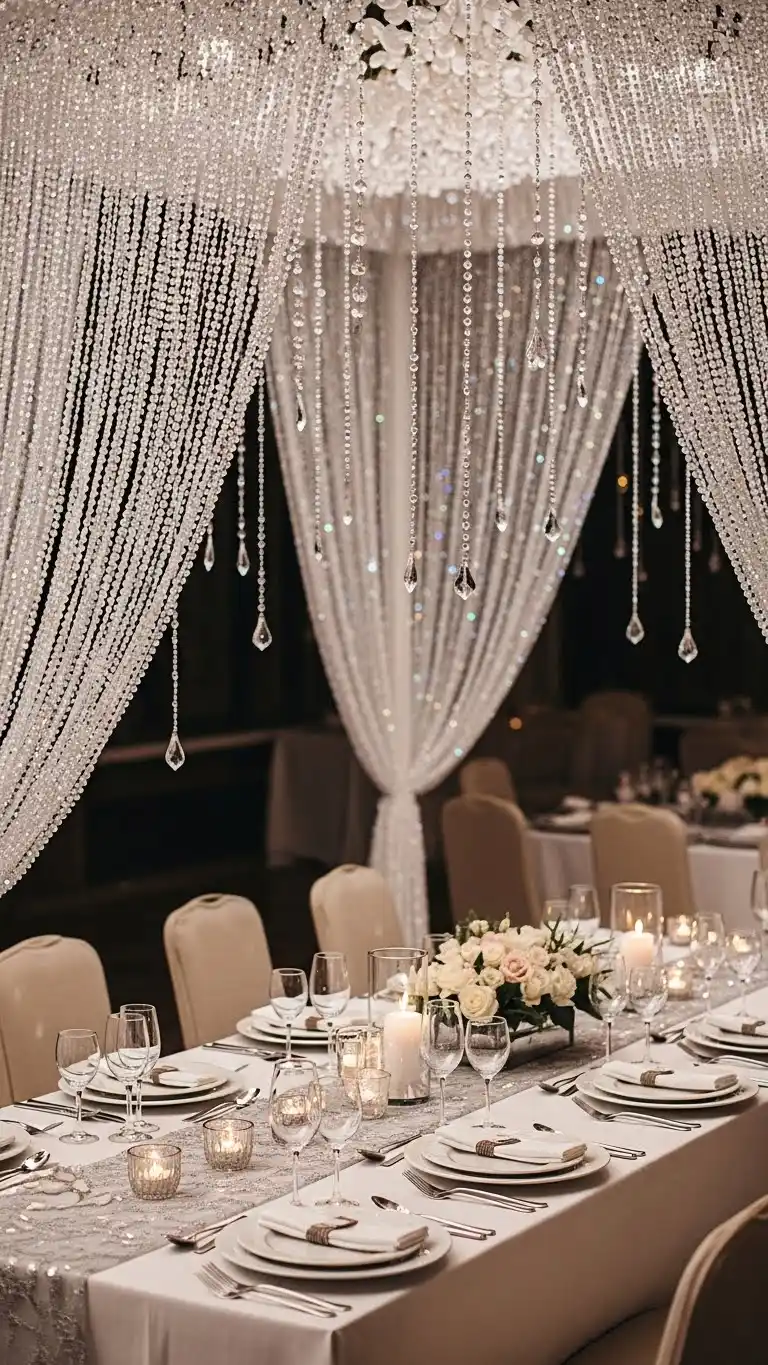 24 Engagement Party Decorations for a Memorable Celebration 24 Stringed Bead or Crystal Decorations