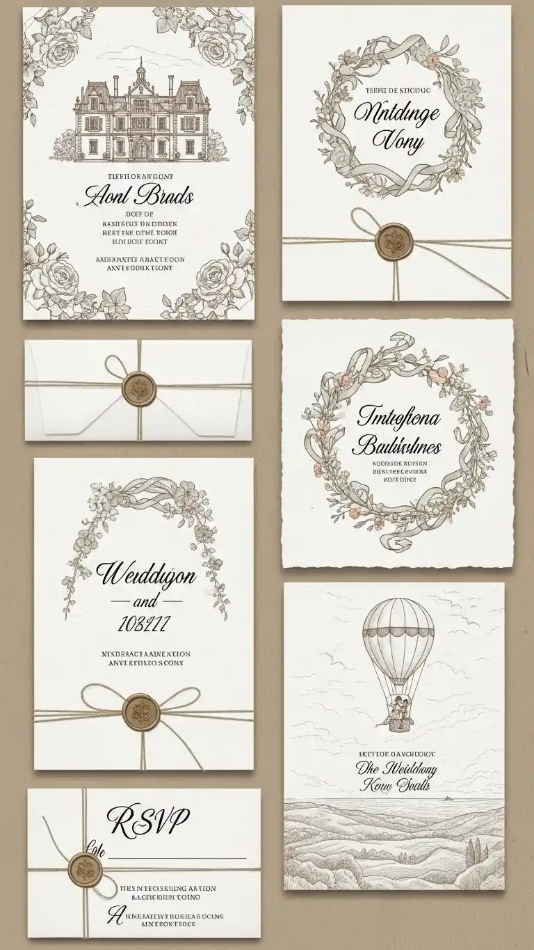 23 Classic Traditional Wedding Invitations That Never Go Out of Style 20 Vintage Illustration Invitations