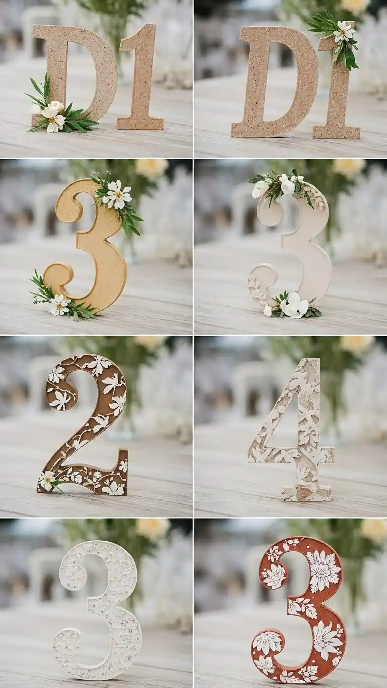 21 DIY Wedding Table Numbers to Elevate Your Reception Decor 3 DIY Wedding Table Number