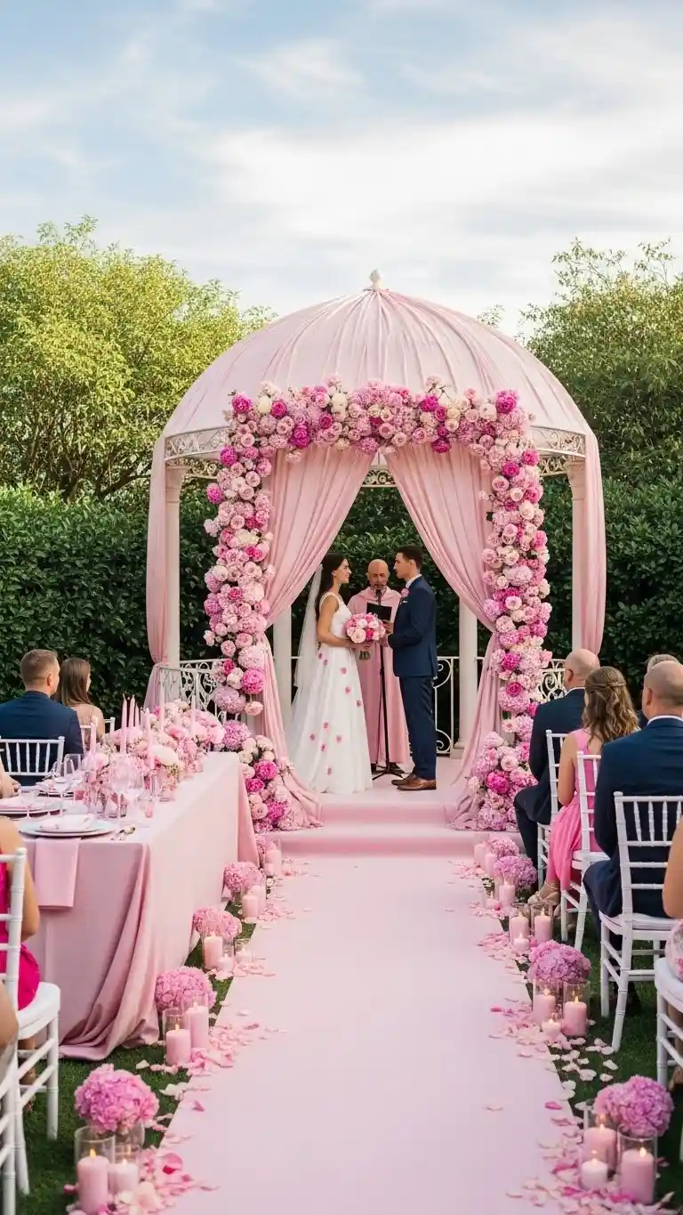 21 Pink Wedding Ceremony Decor Ideas That Feel Soft & Dreamy 3 Pink Is the Perfect Choice for Wedding Ceremonies