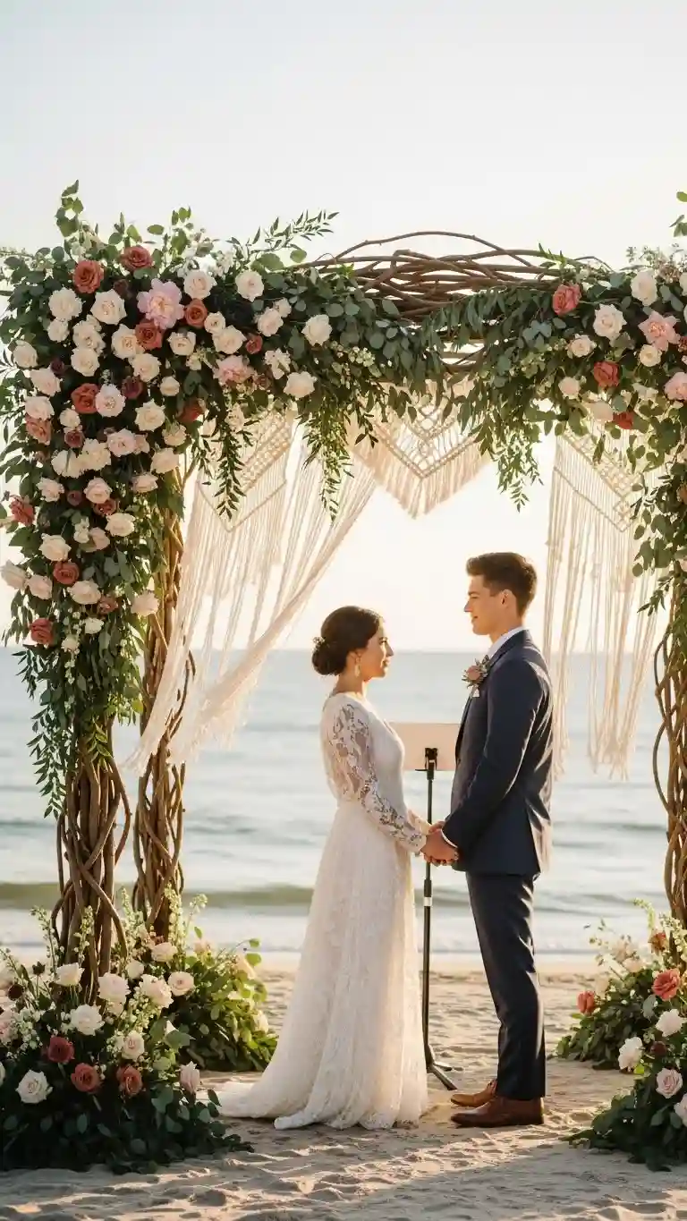 25 Boho Wedding Ceremony Décor Ideas That Wow Guests 8 Incorporate a Stunning Boho Wedding Arch