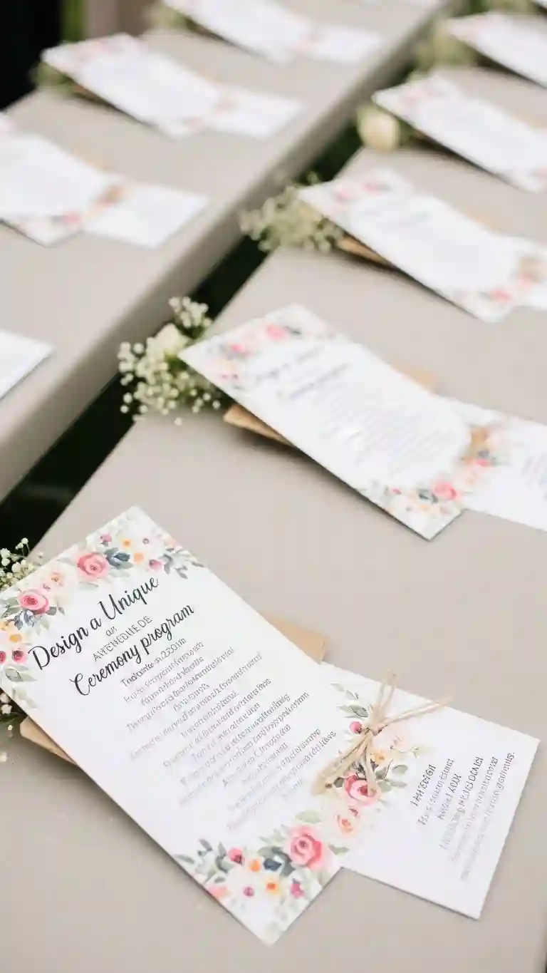 25 Boho Wedding Ceremony Décor Ideas That Wow Guests 15 Design a Unique Ceremony Program
