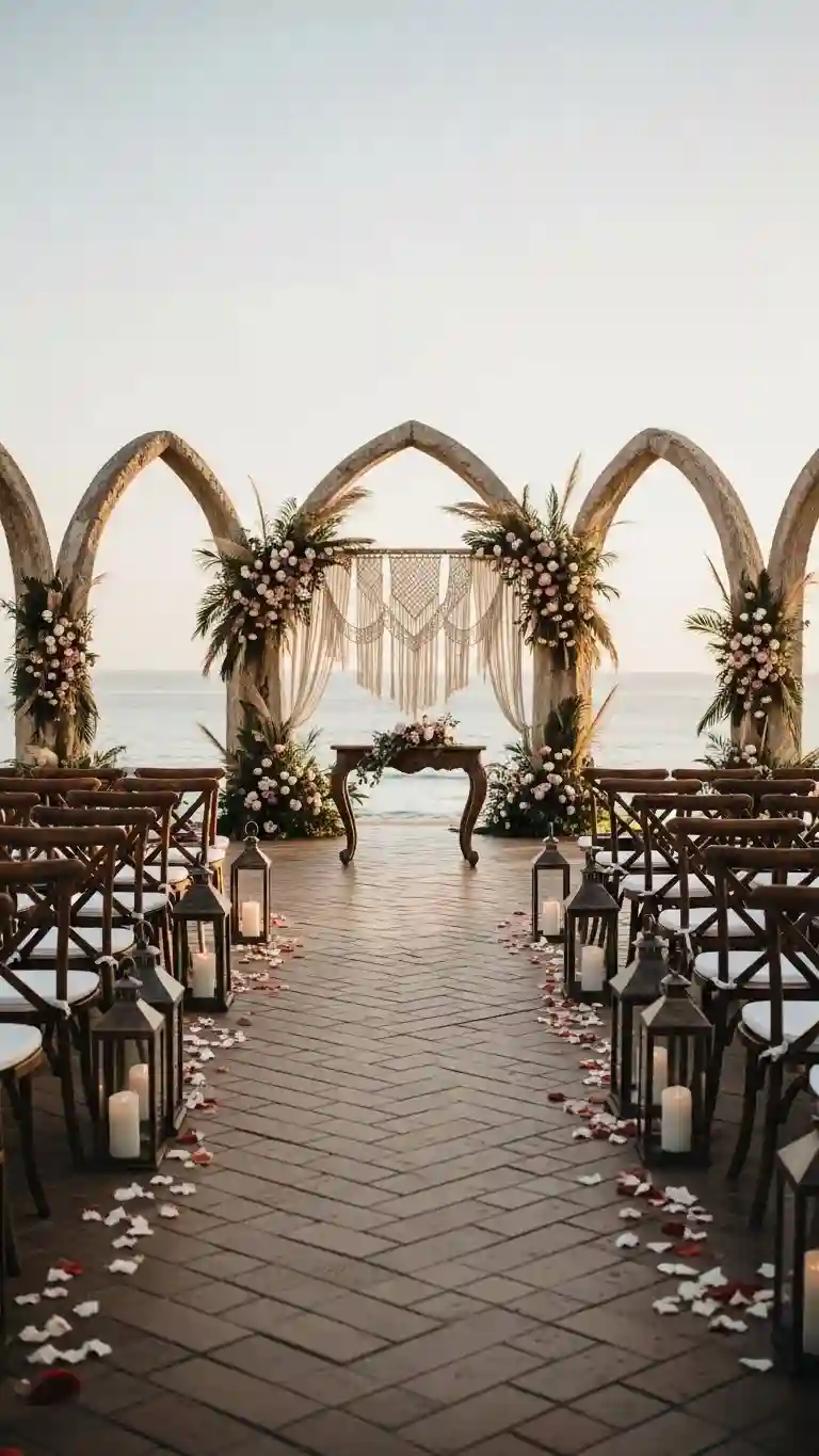 25 Boho Wedding Ceremony Décor Ideas That Wow Guests 23 Incorporate Meaningful Lighting and Sound Effects