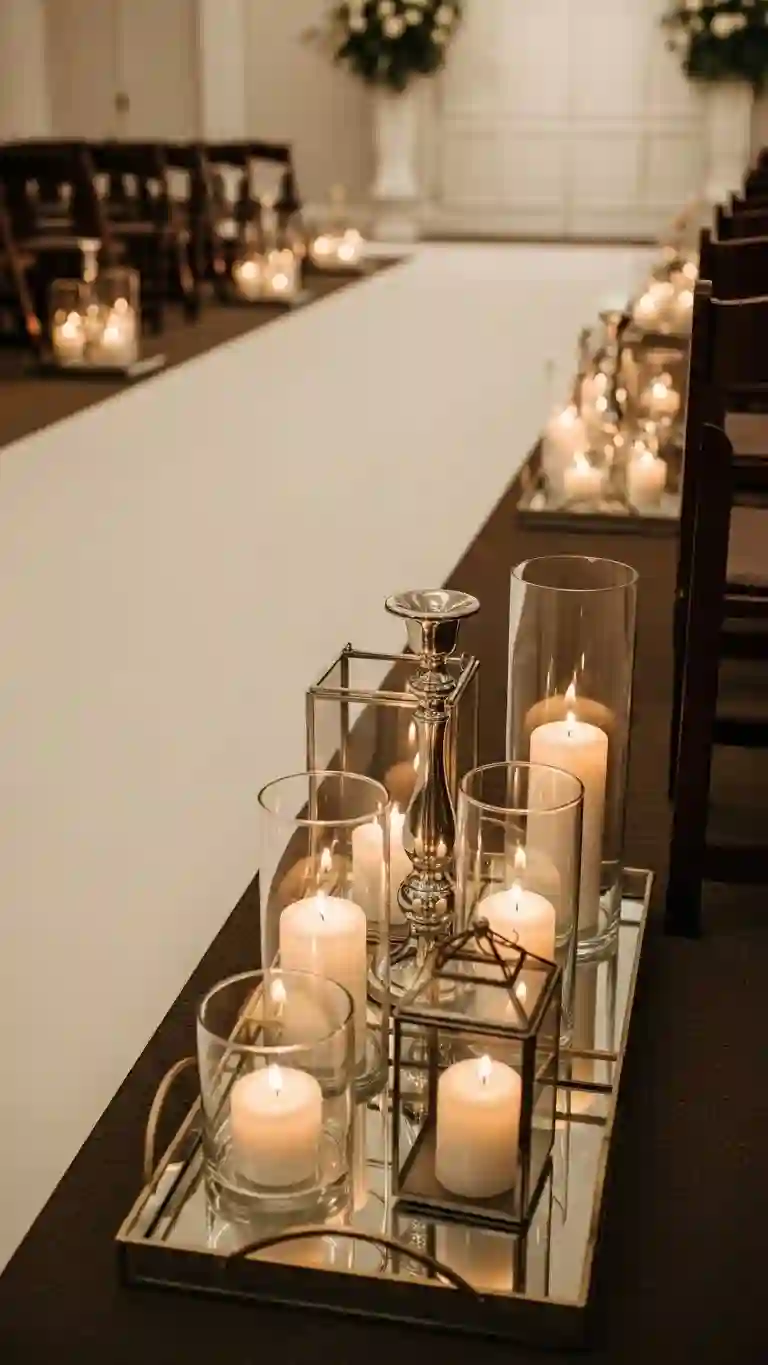 27 Classy Wedding Ceremony Décor Ideas You’ll Love 7 Chic Candle Displays Along the Aisle