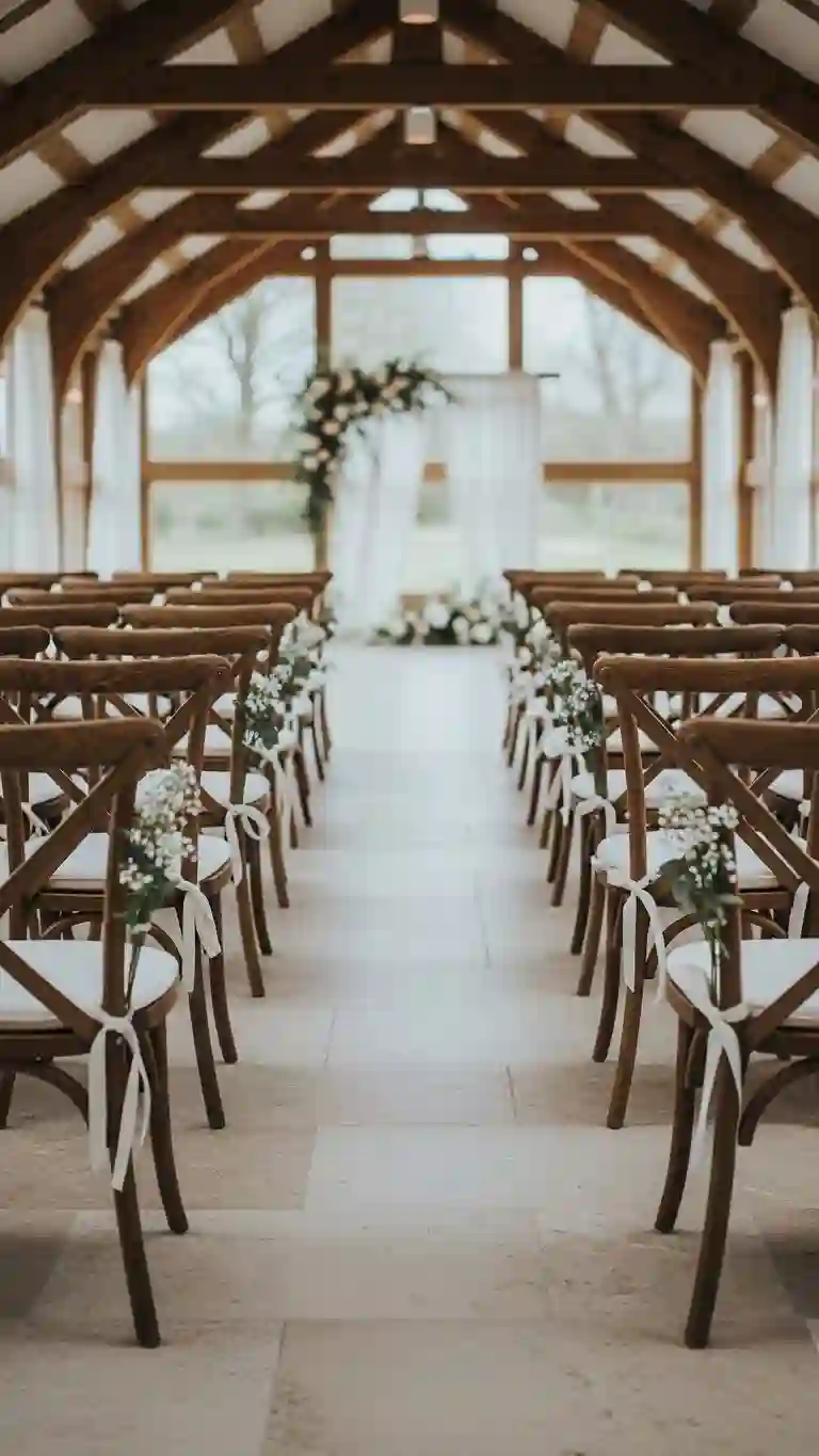 27 Classy Wedding Ceremony Décor Ideas You’ll Love 16 Classic Wooden or Metal Chairs with Elegant Details