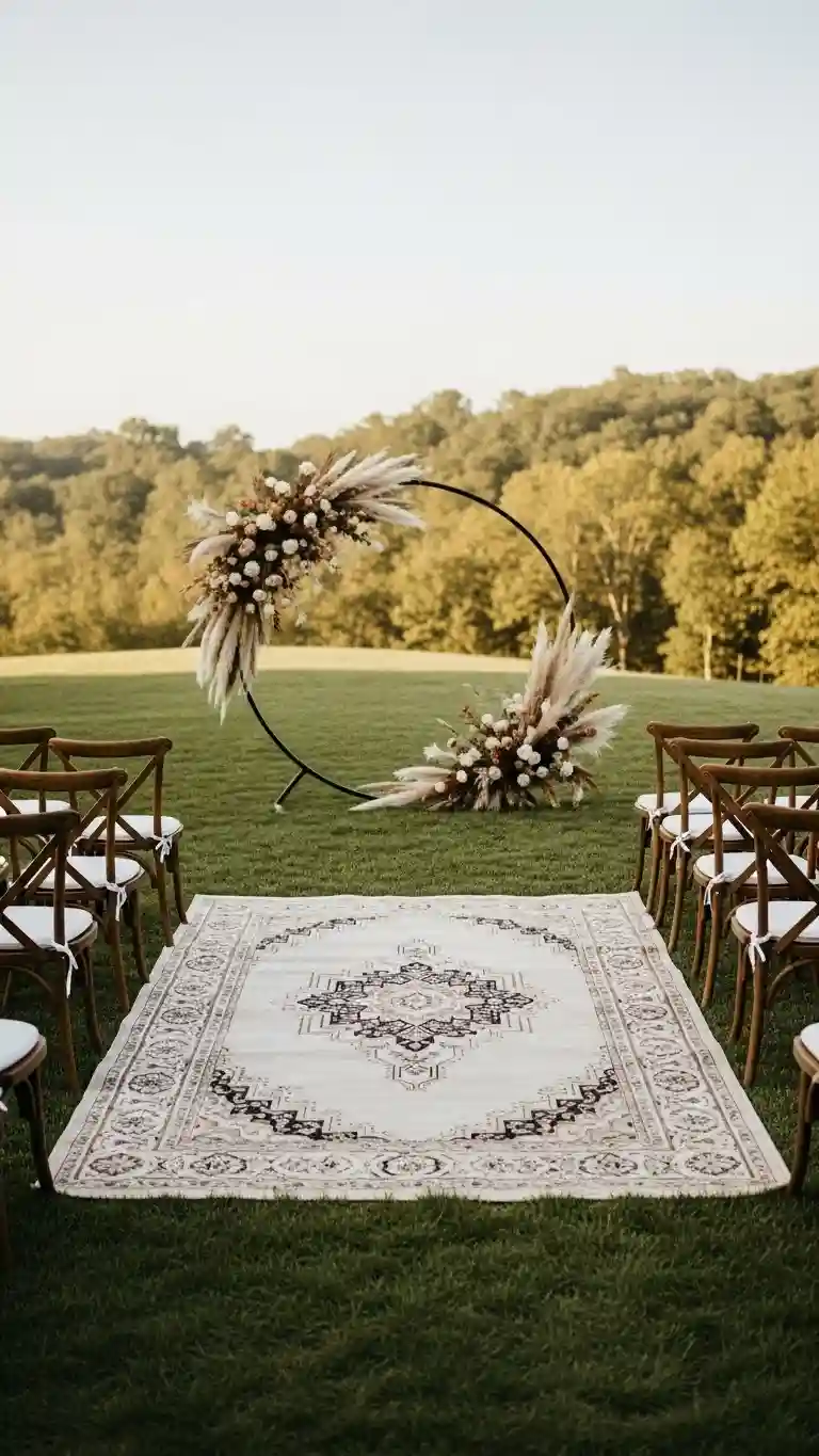 25 Backyard Wedding Ceremony Decor You’ll Love 10 Statement Ceremony Rug