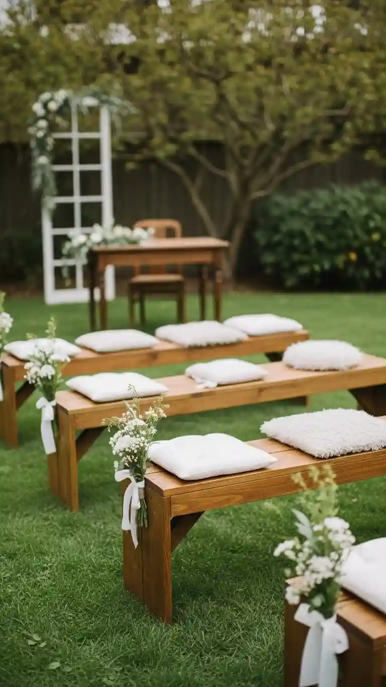 25 Backyard Wedding Ceremony Decor You’ll Love 11 Rustic Wooden Seating Options