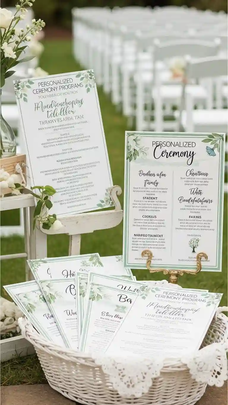 25 Backyard Wedding Ceremony Decor You’ll Love 27 Personalized Ceremony Programs