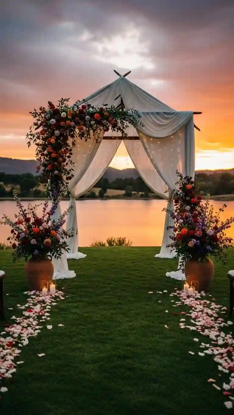 23 Outdoor Wedding Altar Ideas for a Dreamy Ceremony 3 Makes an Outdoor Wedding Altar Truly