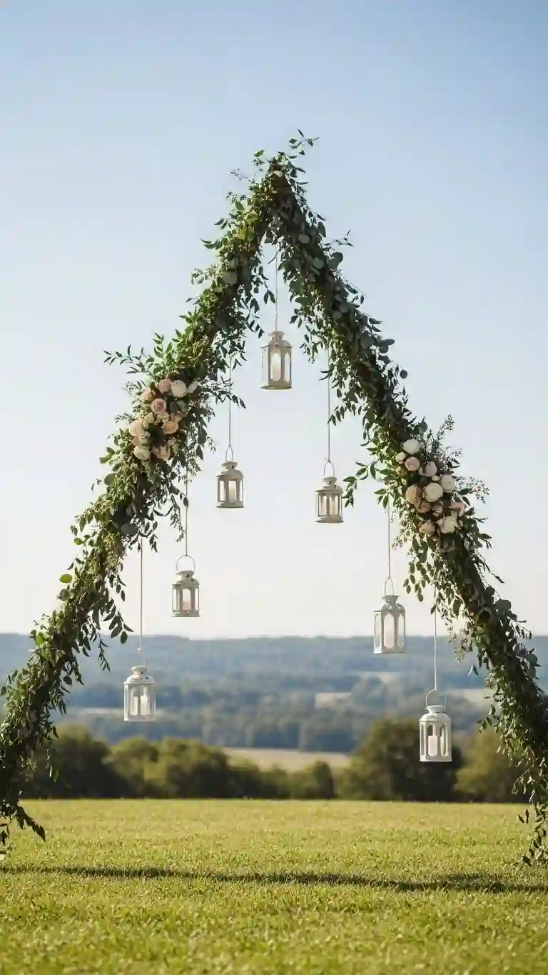 Greenery-Wrapped Triangle Arch for Modern Boho Vibes Greenery-Wrapped Triangle Arch for Modern Boho Vibes