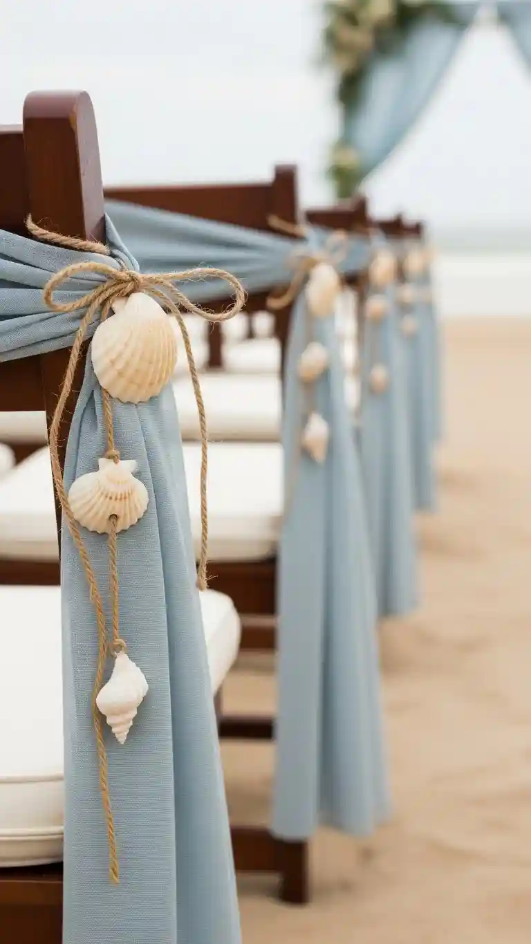 Shell-Embellished Chair Décor Shell-Embellished Chair Décor