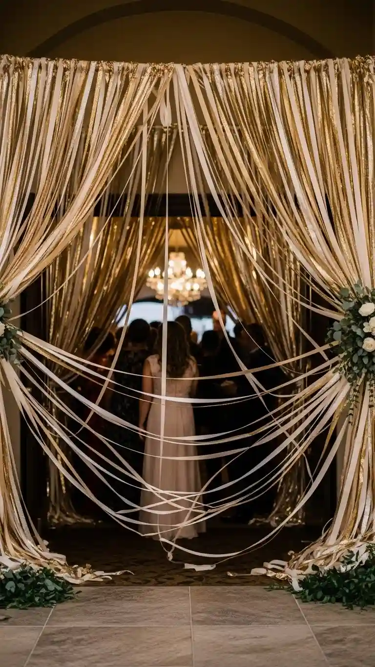 Aisle Runners with Coastal Motifs Ribbon Curtains or Streamers for Fun, Interactive Entry