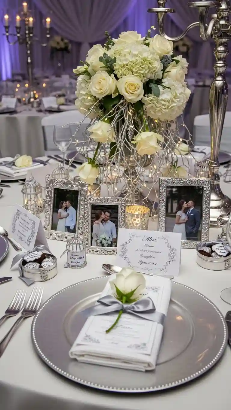 Aisle Runners with Coastal Motifs Creative Tips for Personalizing Silver Wedding Reception Ideas