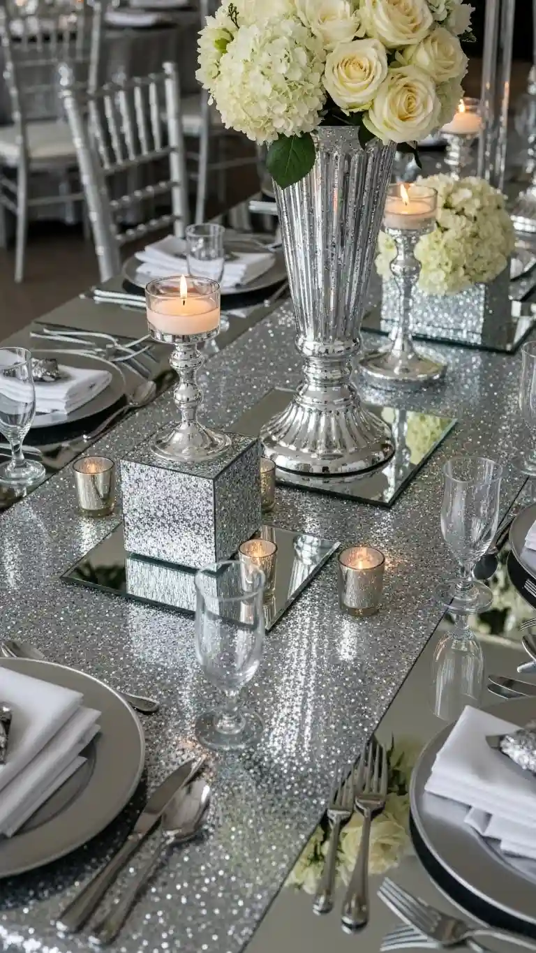 Aisle Runners with Coastal Motifs Reflective Table Runners and Accents