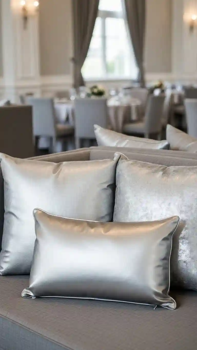 Aisle Runners with Coastal Motifs Silver Accent Pillows for Lounge Areas