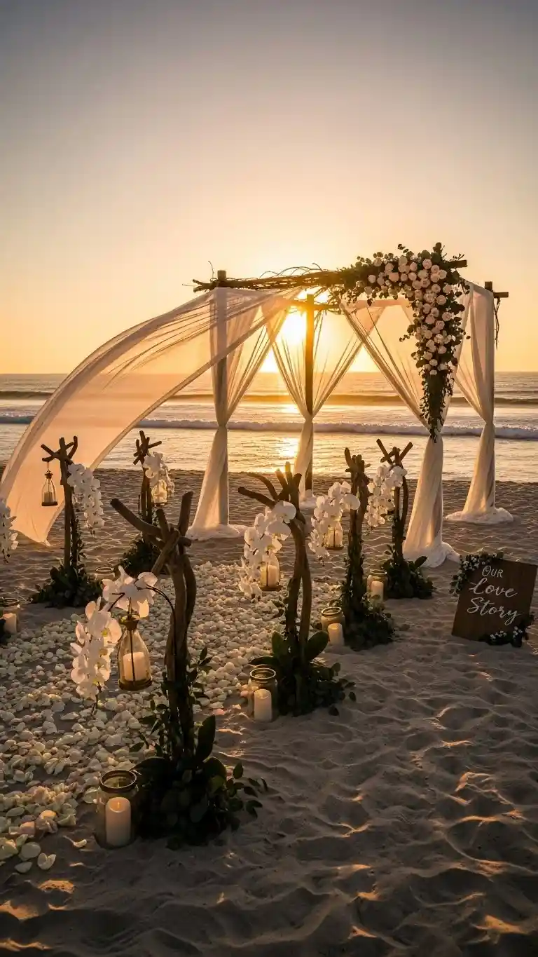 Aisle Runners with Coastal Motifs Creating Emotional Impact Through Intentional Beach Wedding Décor