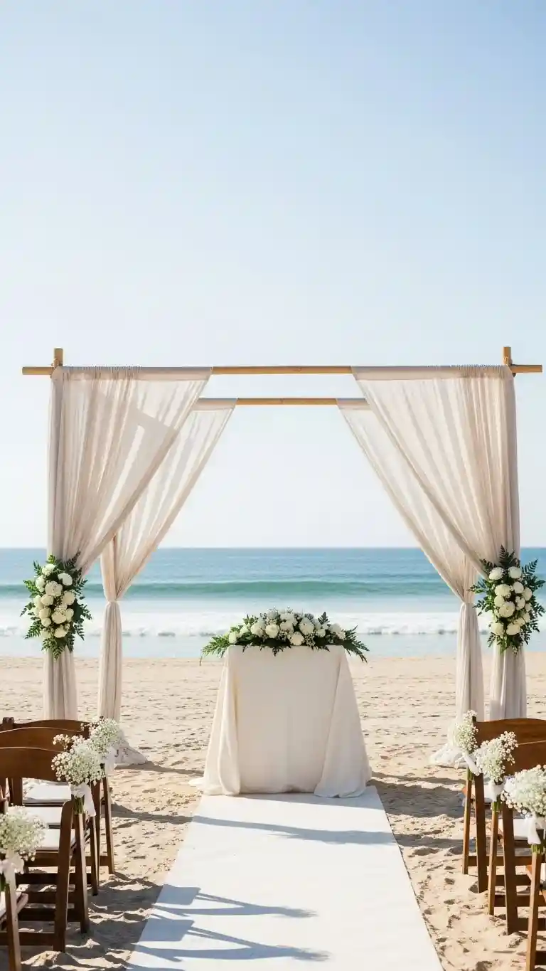 Aisle Runners with Coastal Motifs Soft Fabric Altar Panels for Gentle Framing