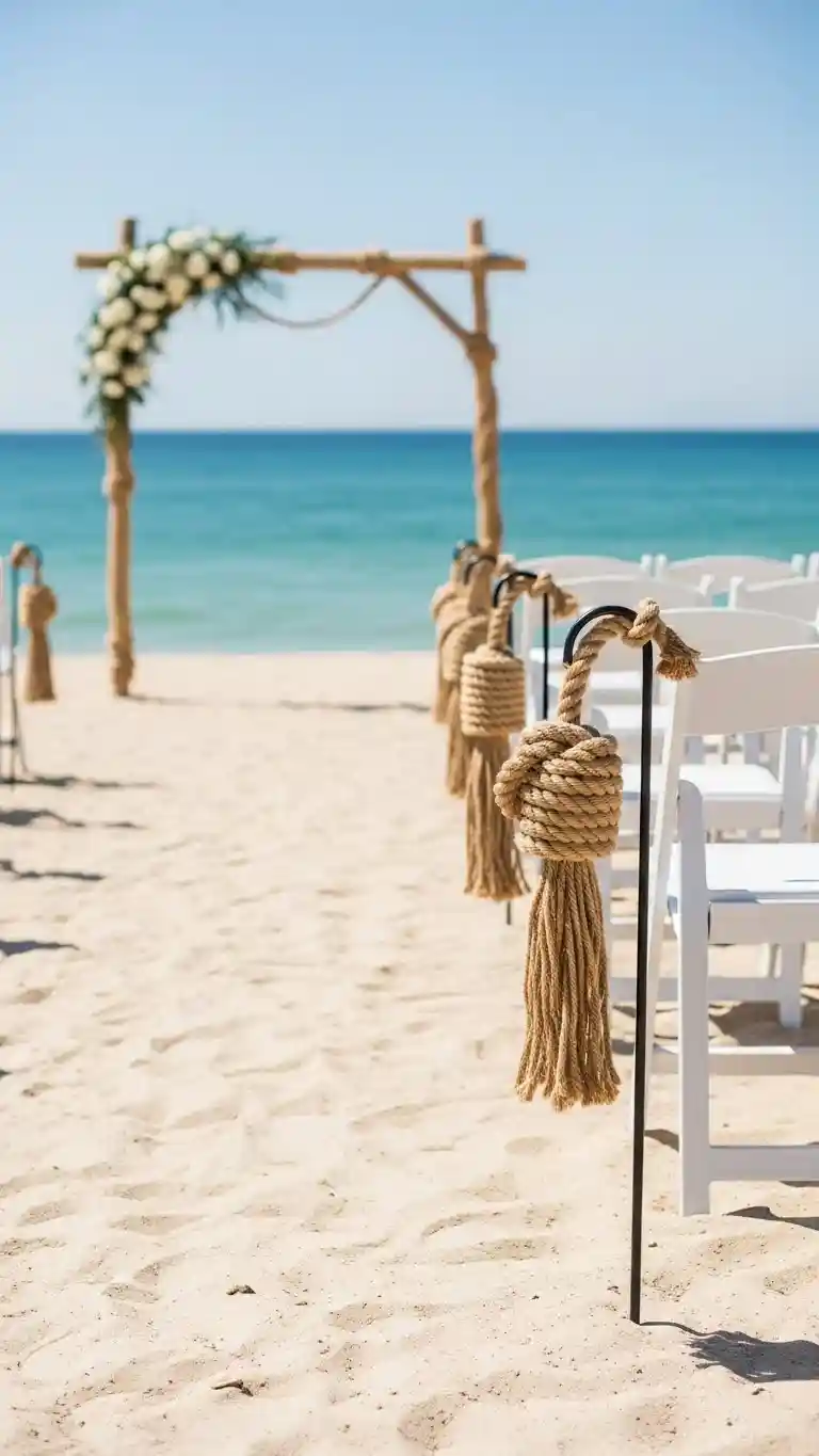 Aisle Runners with Coastal Motifs Rope Details for Nautical-Inspired Ceremonies
