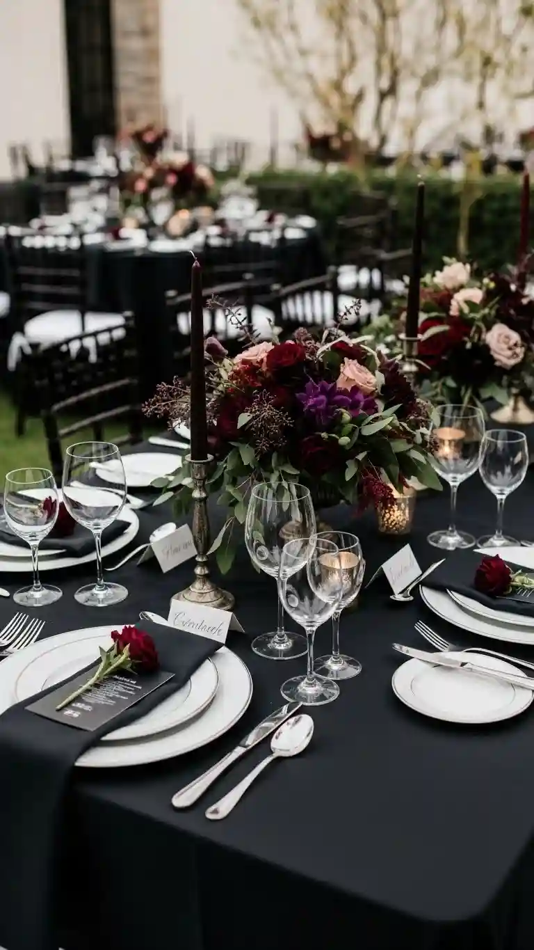 Aisle Runners with Coastal Motifs Choosing the Right Color Palette for Gothic Wedding Tables