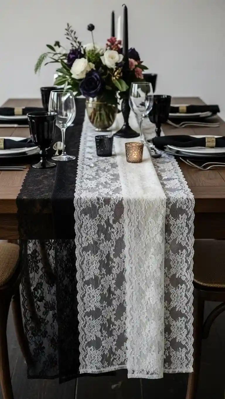 Aisle Runners with Coastal Motifs Lace Table Runners for Victorian Romance