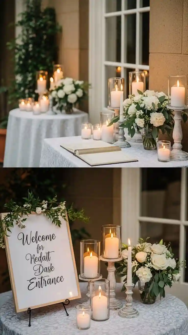 Aisle Runners with Coastal Motifs Candle Accents for Wedding Entrance Tables