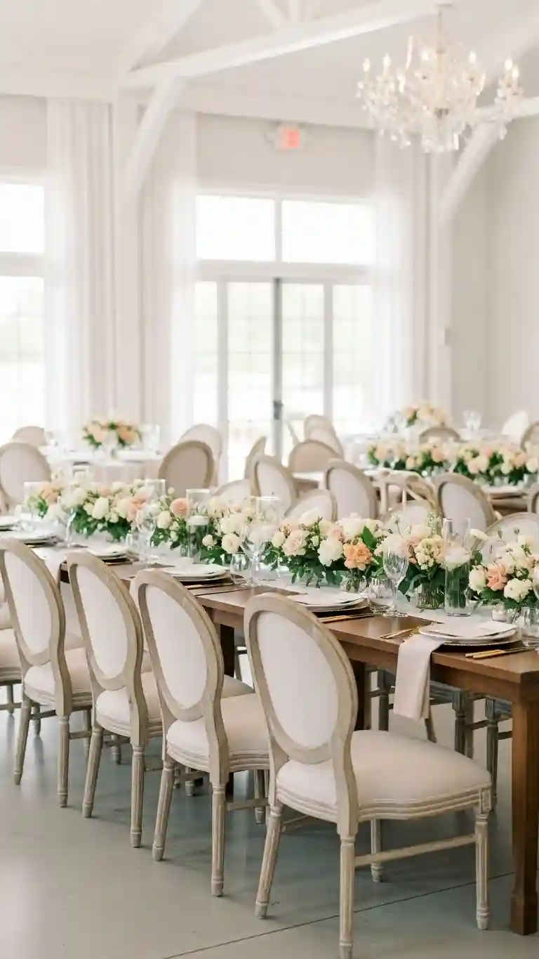 Aisle Runners with Coastal Motifs Neutral Chair Styles That Blend Seamlessly with Any Theme