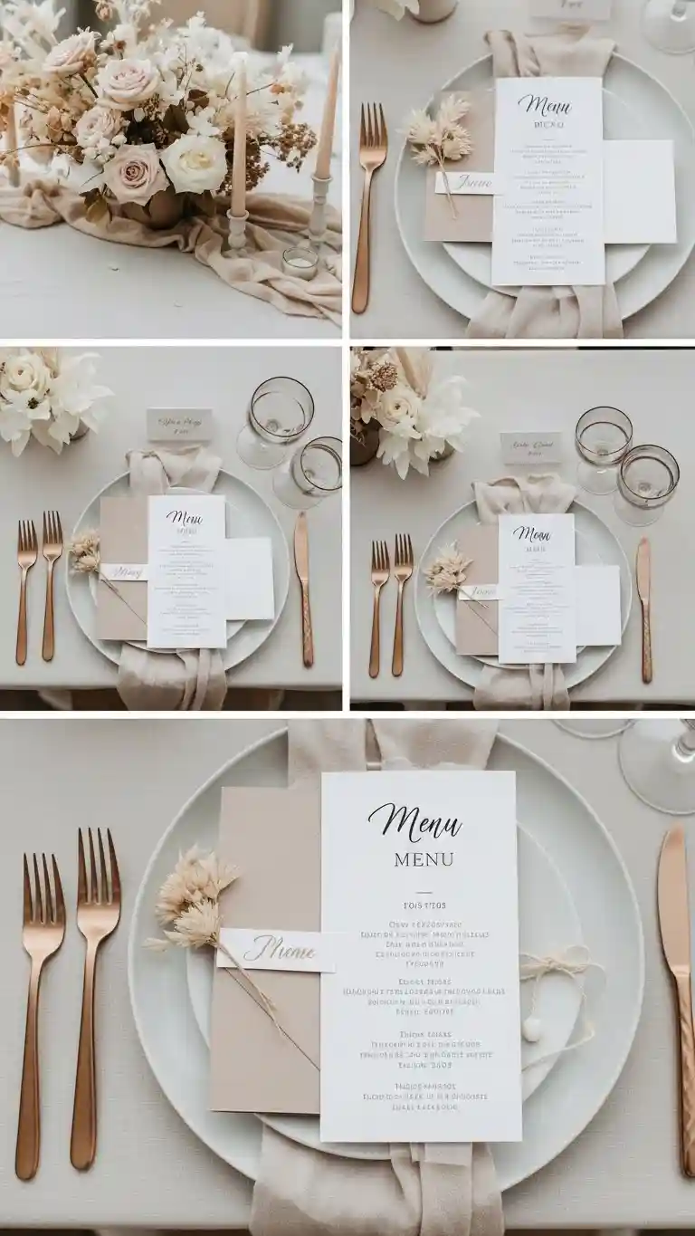 Aisle Runners with Coastal Motifs Coordinated Stationery and Menus