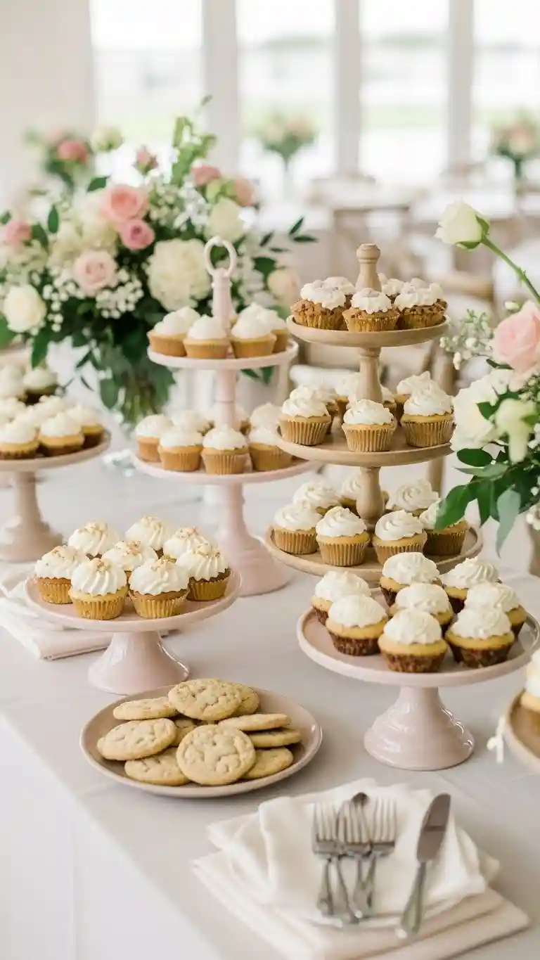 Aisle Runners with Coastal Motifs Neutral Dessert Stand Displays