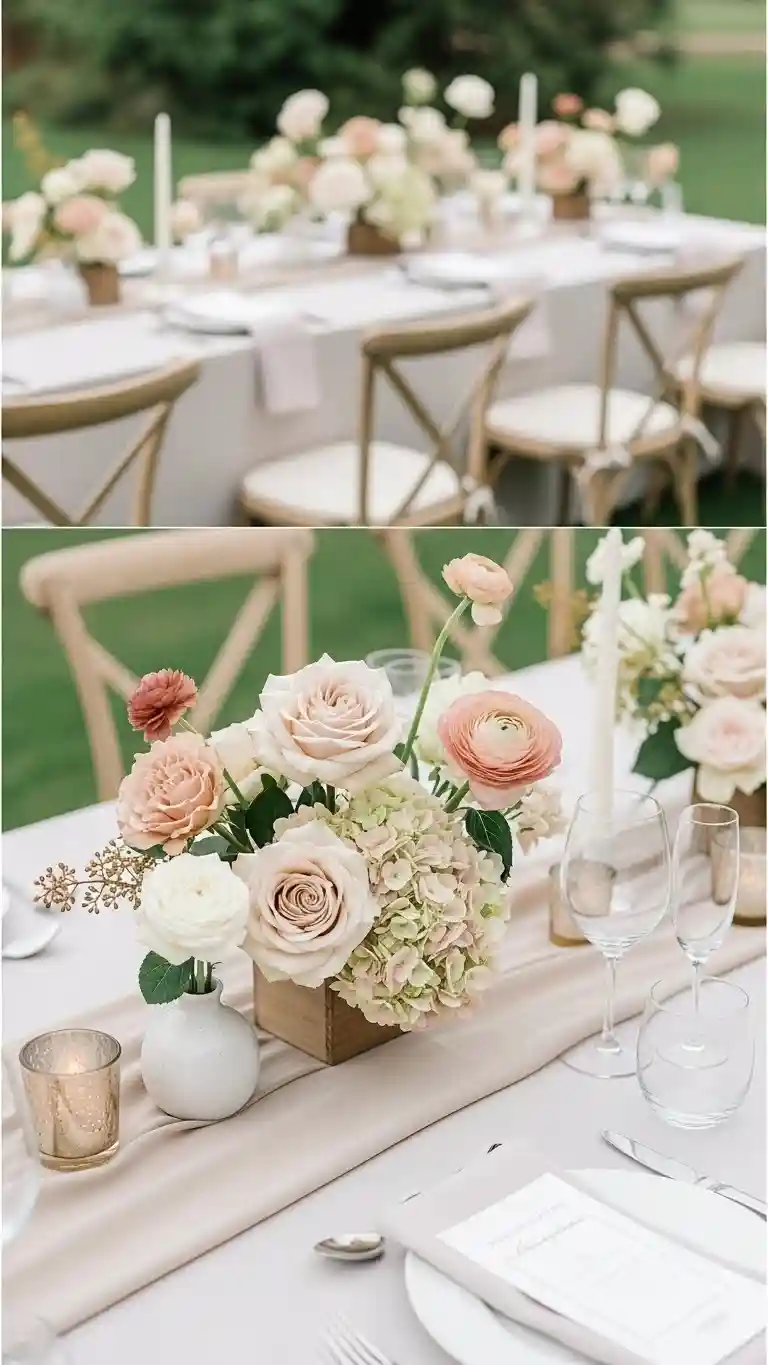 Aisle Runners with Coastal Motifs Minimalist Floral Arrangements with Soft Hues