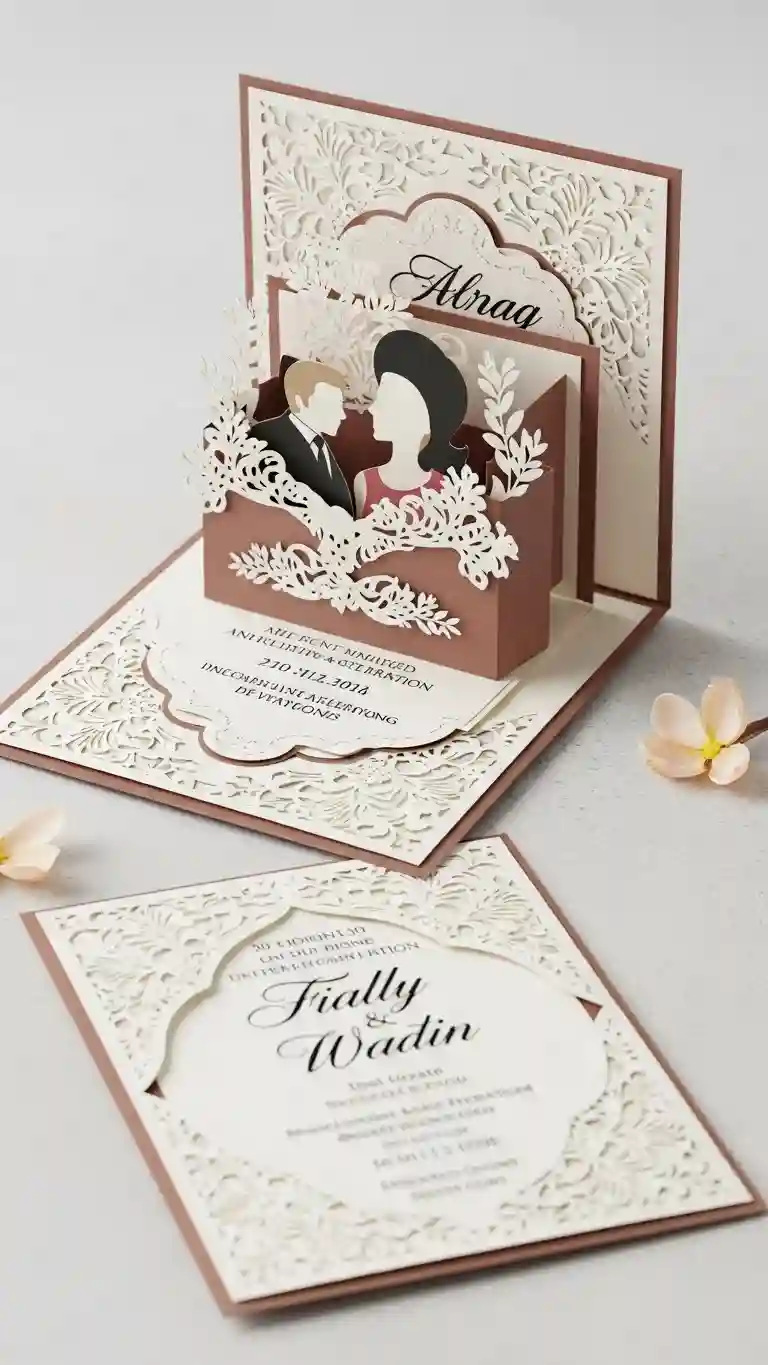 Aisle Runners with Coastal Motifs 3D Wedding Invitations Create a Strong First Impression