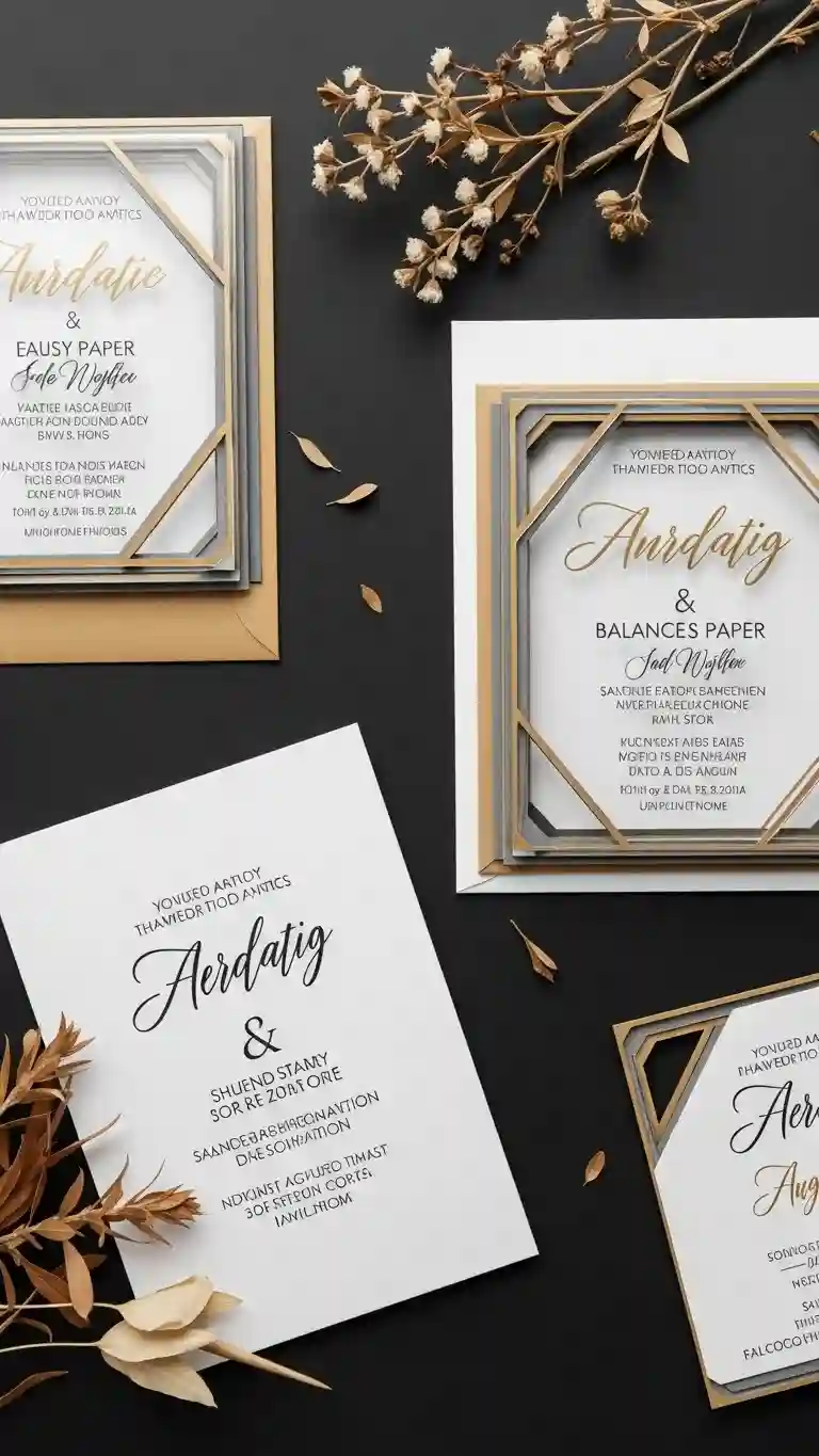 Aisle Runners with Coastal Motifs Layered Acrylic and Paper 3D Wedding Invitations