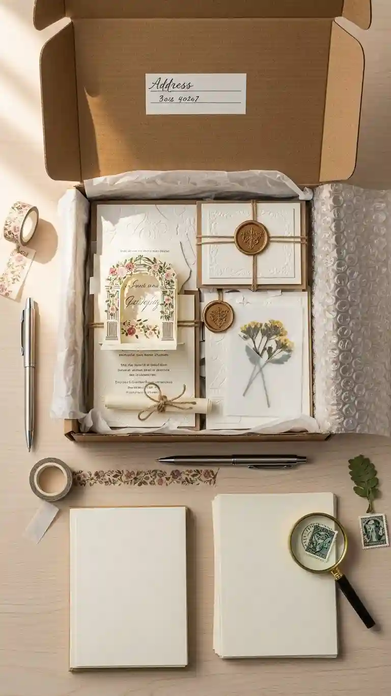 Aisle Runners with Coastal Motifs Mailing and Preserving 3D Wedding Invitations