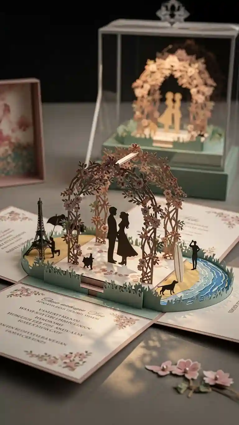 Aisle Runners with Coastal Motifs 3D Wedding Invitations Reflect Your Wedding Story