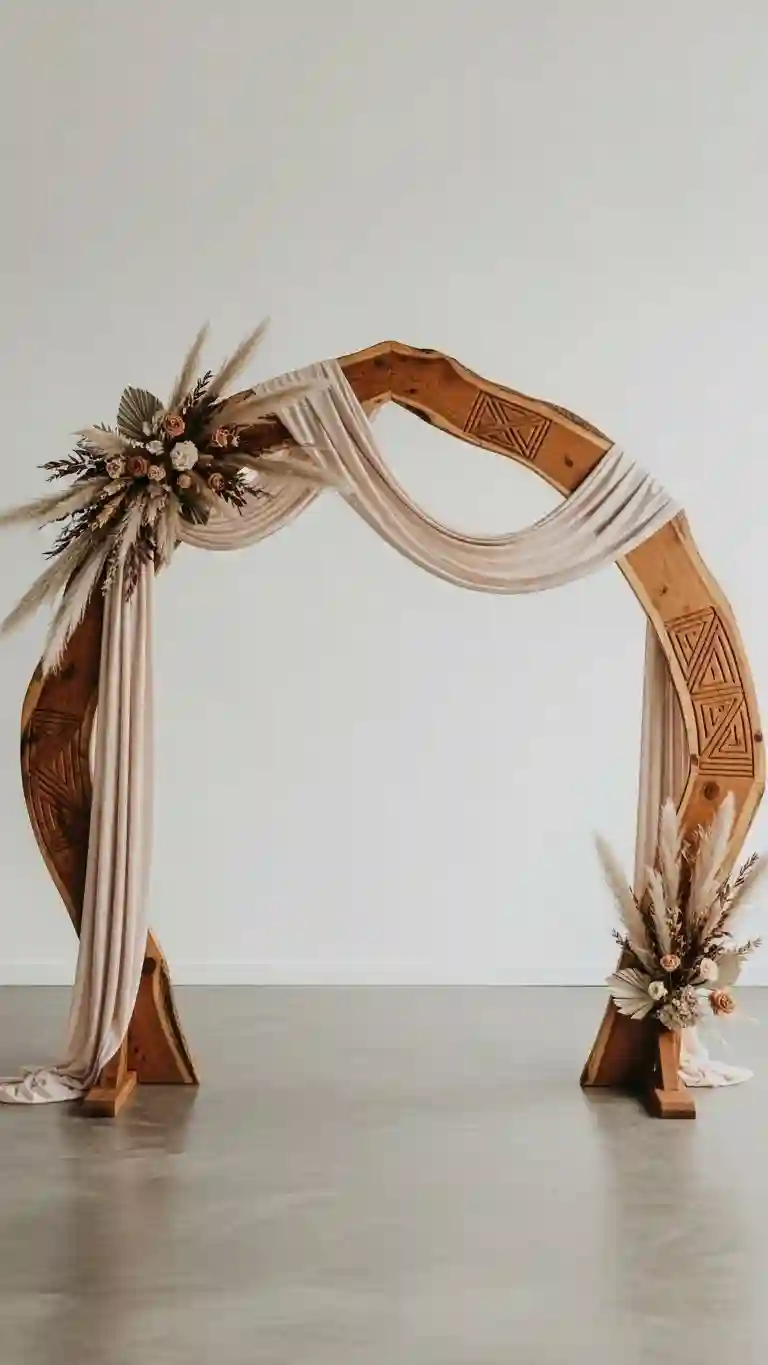 Aisle Runners with Coastal Motifs Handcrafted Wooden Ceremony Arches