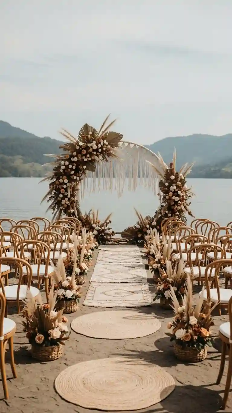 Aisle Runners with Coastal Motifs Earth-Toned Aisle Runners