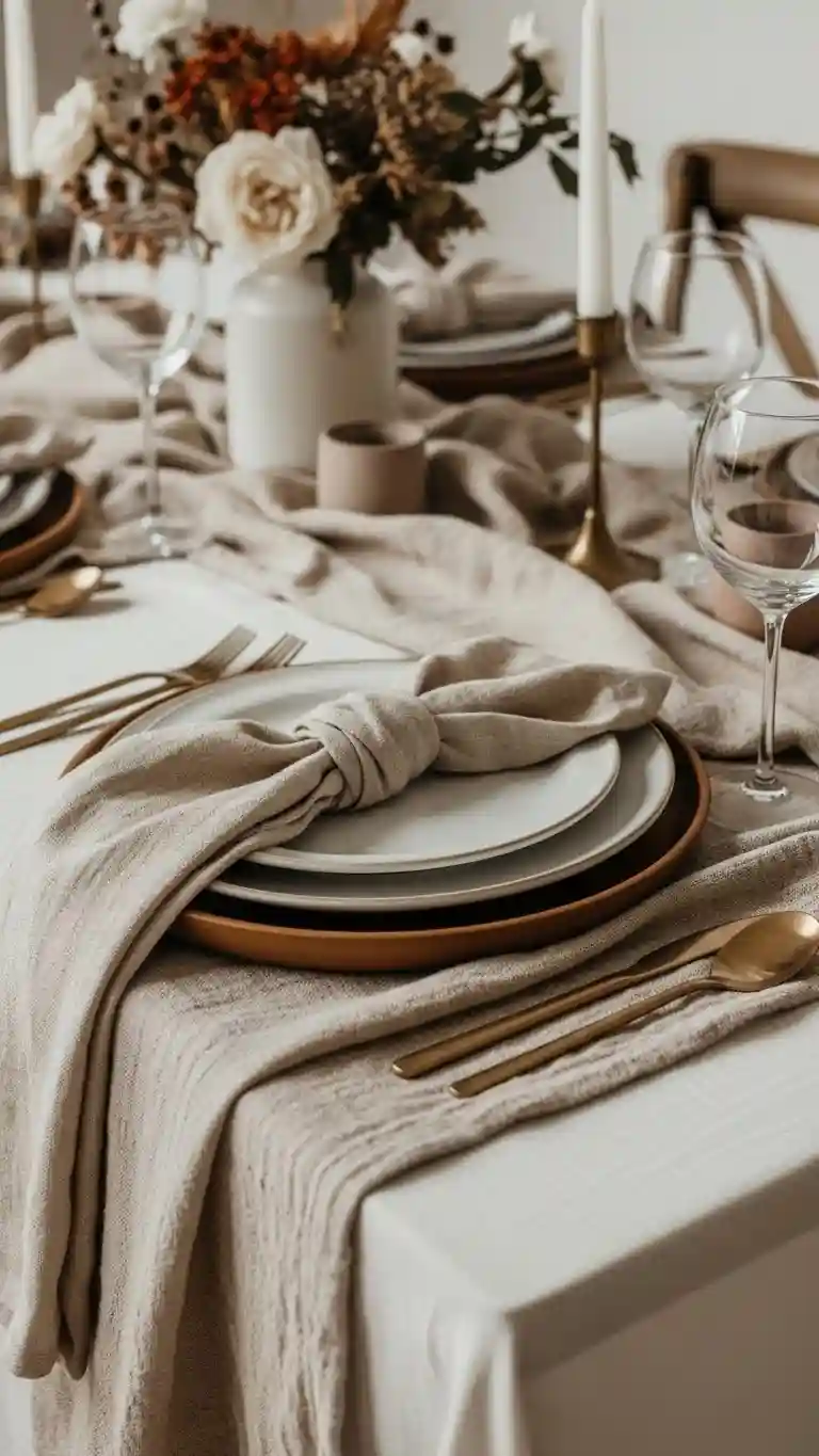 Aisle Runners with Coastal Motifs Organic Table Linens with Texture