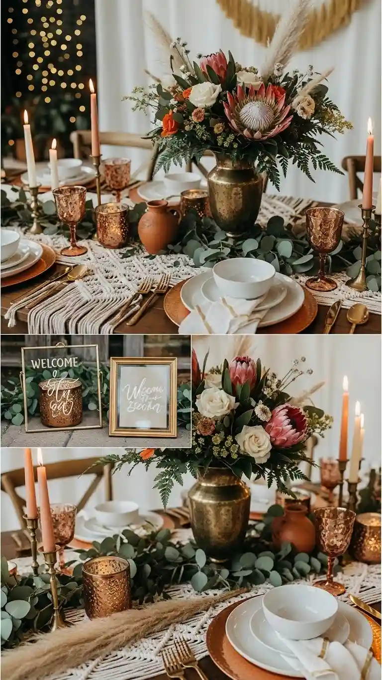 Aisle Runners with Coastal Motifs Mixed Metallic Accents