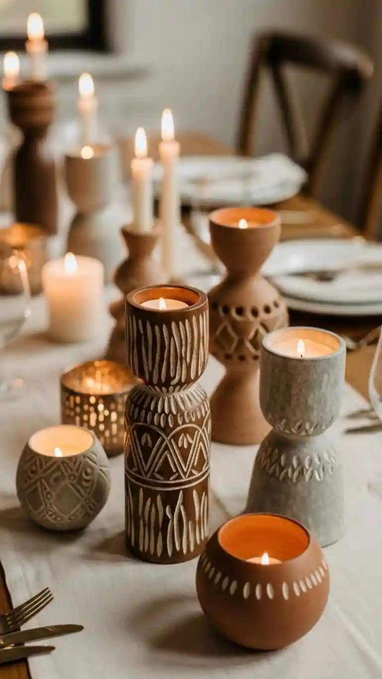 Aisle Runners with Coastal Motifs Artisan Candle Holders
