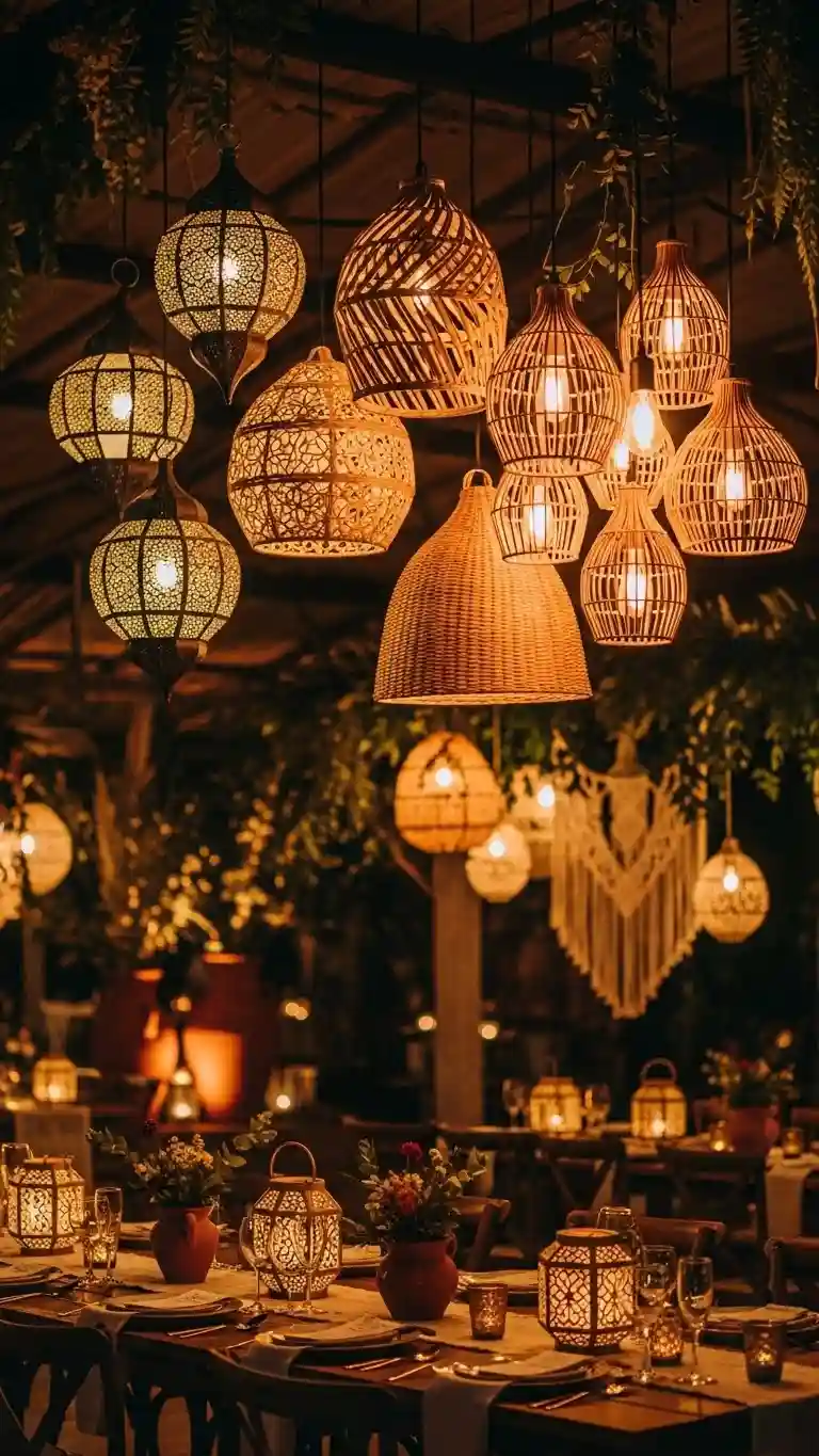 Aisle Runners with Coastal Motifs Sculptural Lighting Installations