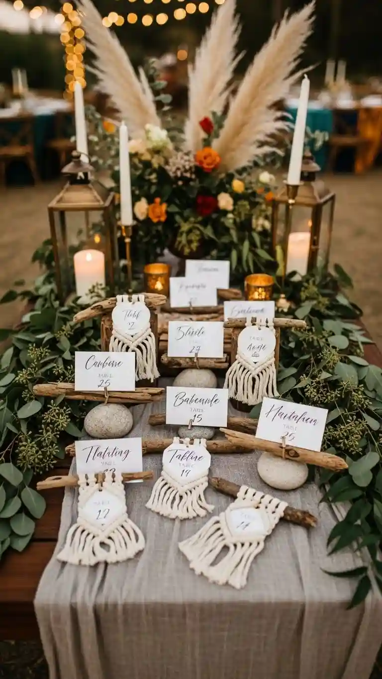 Aisle Runners with Coastal Motifs Earth-Inspired Escort Displays