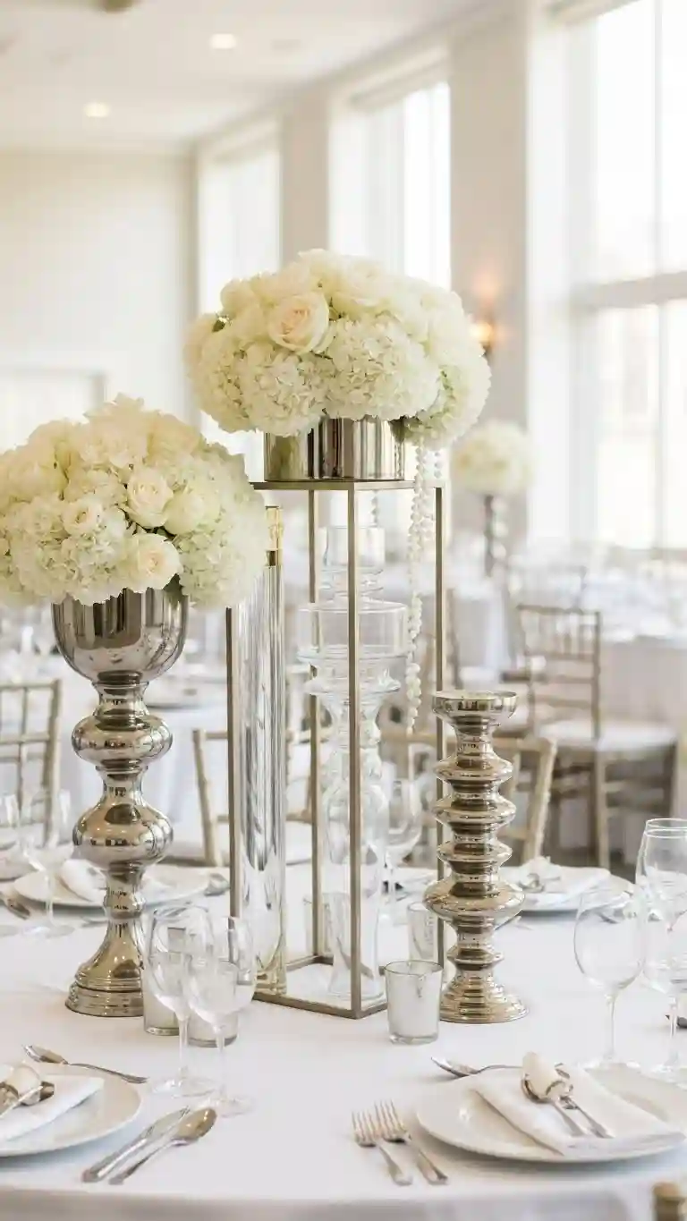 Aisle Runners with Coastal Motifs Sculptural Centerpieces