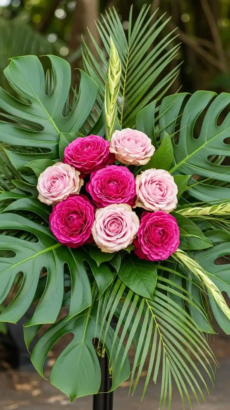 Aisle Runners with Coastal Motifs Tropical Inspired Arrangements