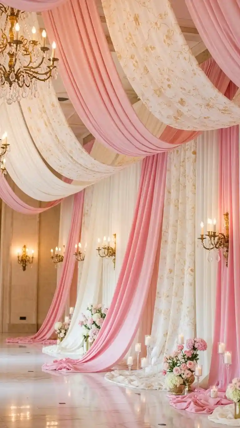 Aisle Runners with Coastal Motifs Soft Fabric Draping for Romantic Atmosphere