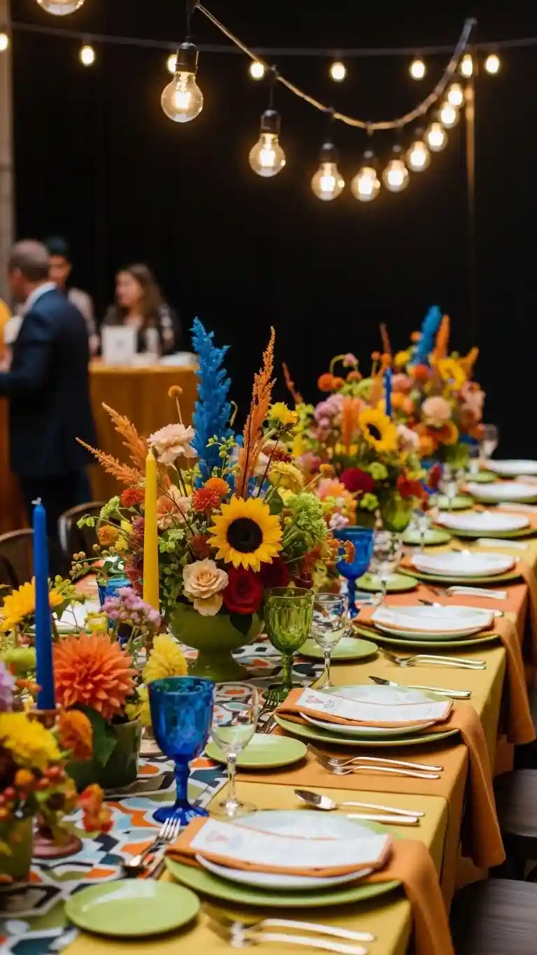 Aisle Runners with Coastal Motifs Wedding Aesthetic with Bold Color Palettes