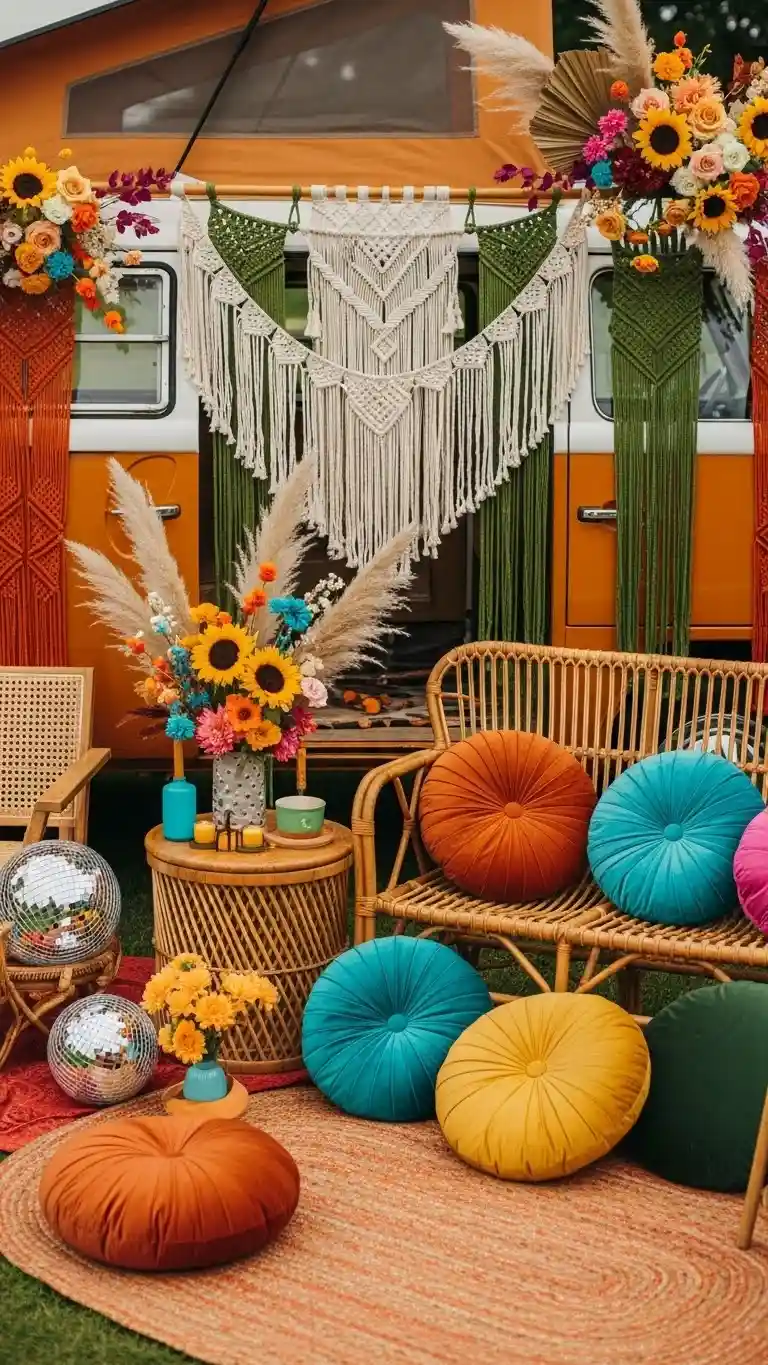 Aisle Runners with Coastal Motifs Photo Styling Ideas for a Retro Revival Wedding Aesthetic