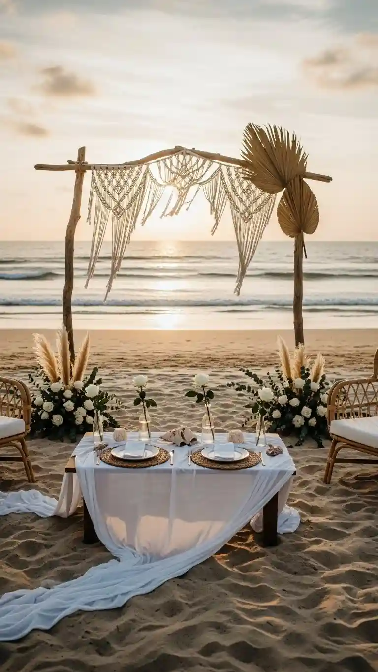 Aisle Runners with Coastal Motifs Nature Instead of Overdecorating