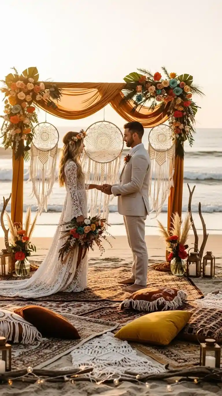 Aisle Runners with Coastal Motifs Earthy Color Palettes Inspired by the Coast