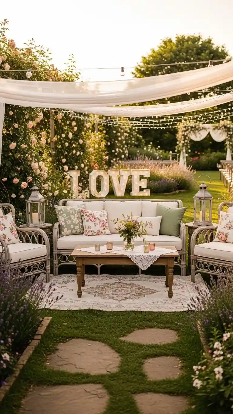 Aisle Runners with Coastal Motifs Garden Lounge Seating with Relaxed Charm
