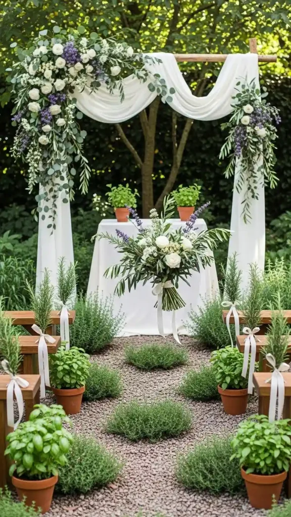 Aisle Runners with Coastal Motifs Herb Garden Ceremony Accents