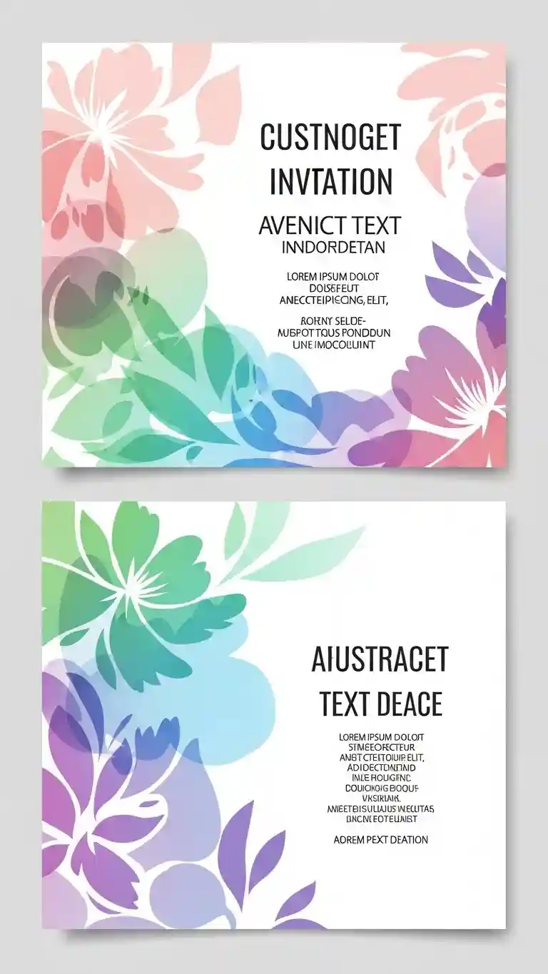 Aisle Runners with Coastal Motifs 9-Abstract Floral Wedding Invitation Design